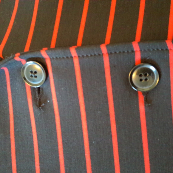 Tristan short long sleeved black spring summer jacket red striped - Picture 4 of 4